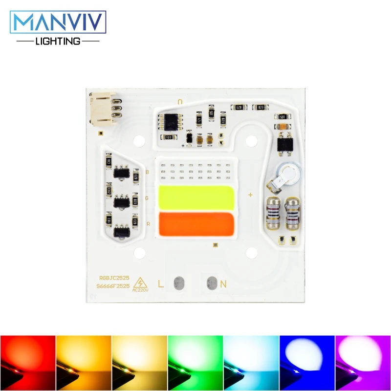 30 Вт 50 RGB светодиодный COB Чип 220 В без необходимости драйвер чип лампы чипы для