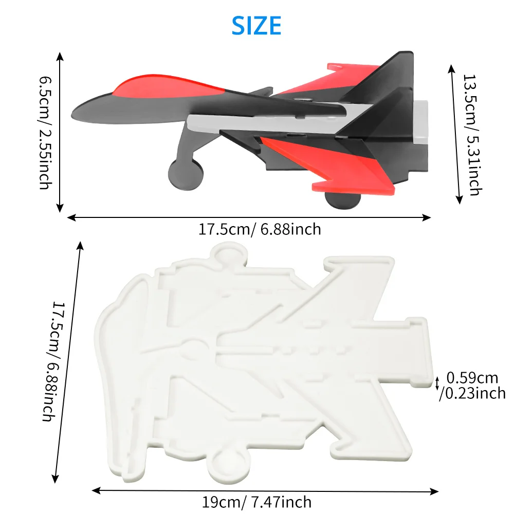 

Small Plane Silicone Decorating Molds DIY Interesting White Plane Mold For Children Gift