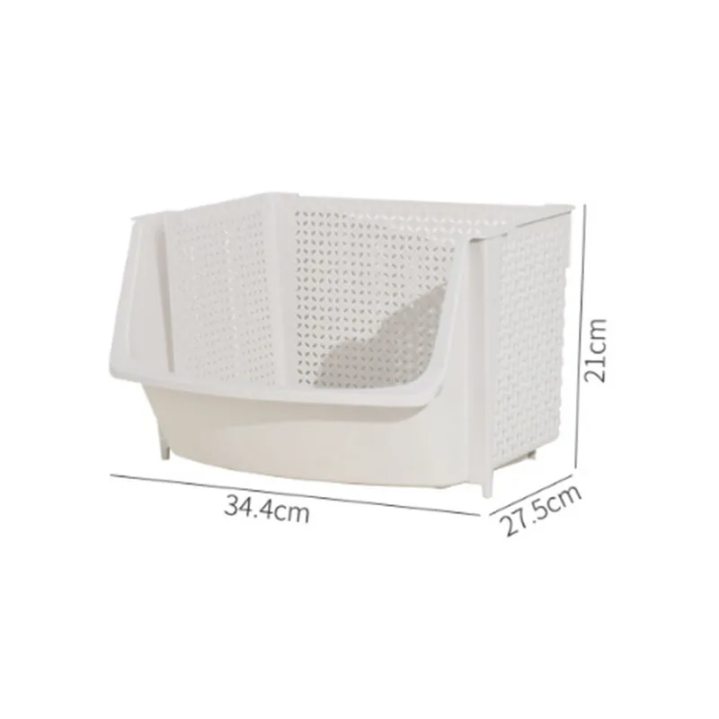 

Kitchen Storage Organizer Rack Plastic Multi-functional Storage Basket Vegetables Fruit Racks With Cover Storage Basket
