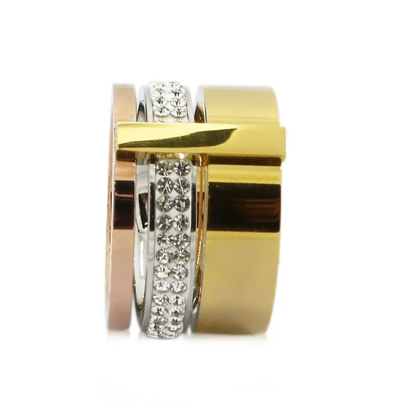 Женская мода золотое покрытие из нержавеющей стали для головы украшенные