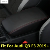 car central control armrest box holster pad mat protection decor cover pu leather accessories interior for audi q3 2019 2022