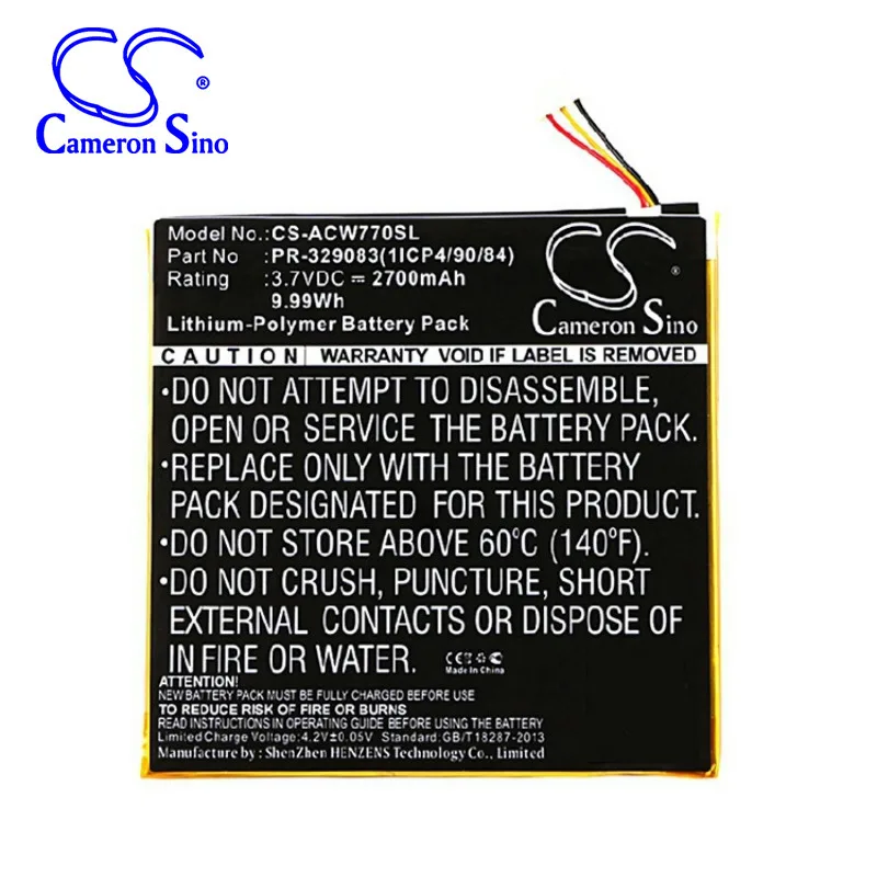 

CameronSino для ACER Iconia One 7 B1-770 PR-329083 аккумулятор