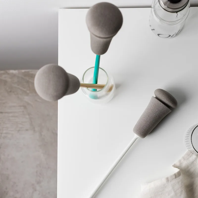 Силиконовая щетка для мытья бутылок с ручкой посуды стекло|Чистящие щетки| |