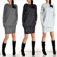 winter long sleeve womens dress bodycon evening party club mini pencil loose knitted autumn sweater tops pullover jumper dress