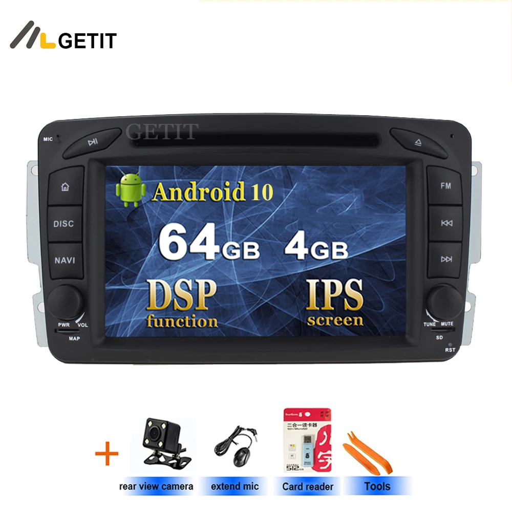 Octa core 4 GB RAM Android 10 автомобильный DVD плеер для Mercedes/Benz W203 S203 W209 C209 W639 с GPS Радио BT