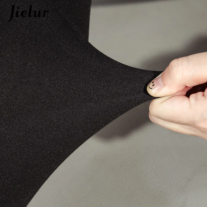Jielur Новинка 2019 года обтягивающие брюки Pantalon Femme сезон зима-осень женские черные