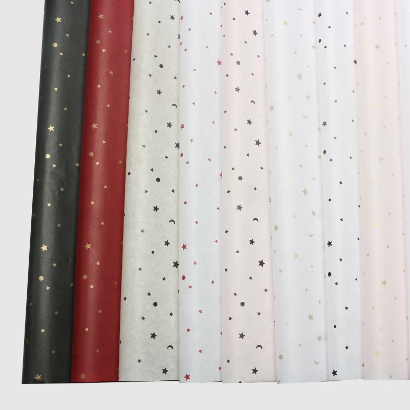 

20 Pcs Star Moon Snow Pear Flower Wrappjing Paper Metal Texture Lining Bouquet Floral Florist Packaging Material Sydney Paper