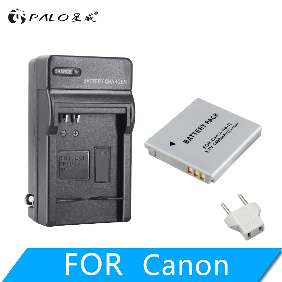 PALO NB-4L NB4L NB 4L батарея для Canon IXUS 30 40 50 55 65 80 100 120 110 115 130 IS117 220 225 Мощность выстрел SD1000 1100 камера - Цвет: 1 charger 1 battery