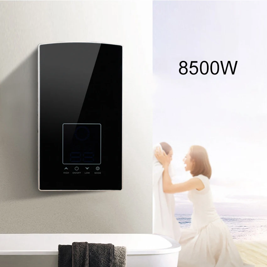Цифровой электрический водонагреватель с ЖК-дисплеем 8500 Вт сенсорное Голосовое