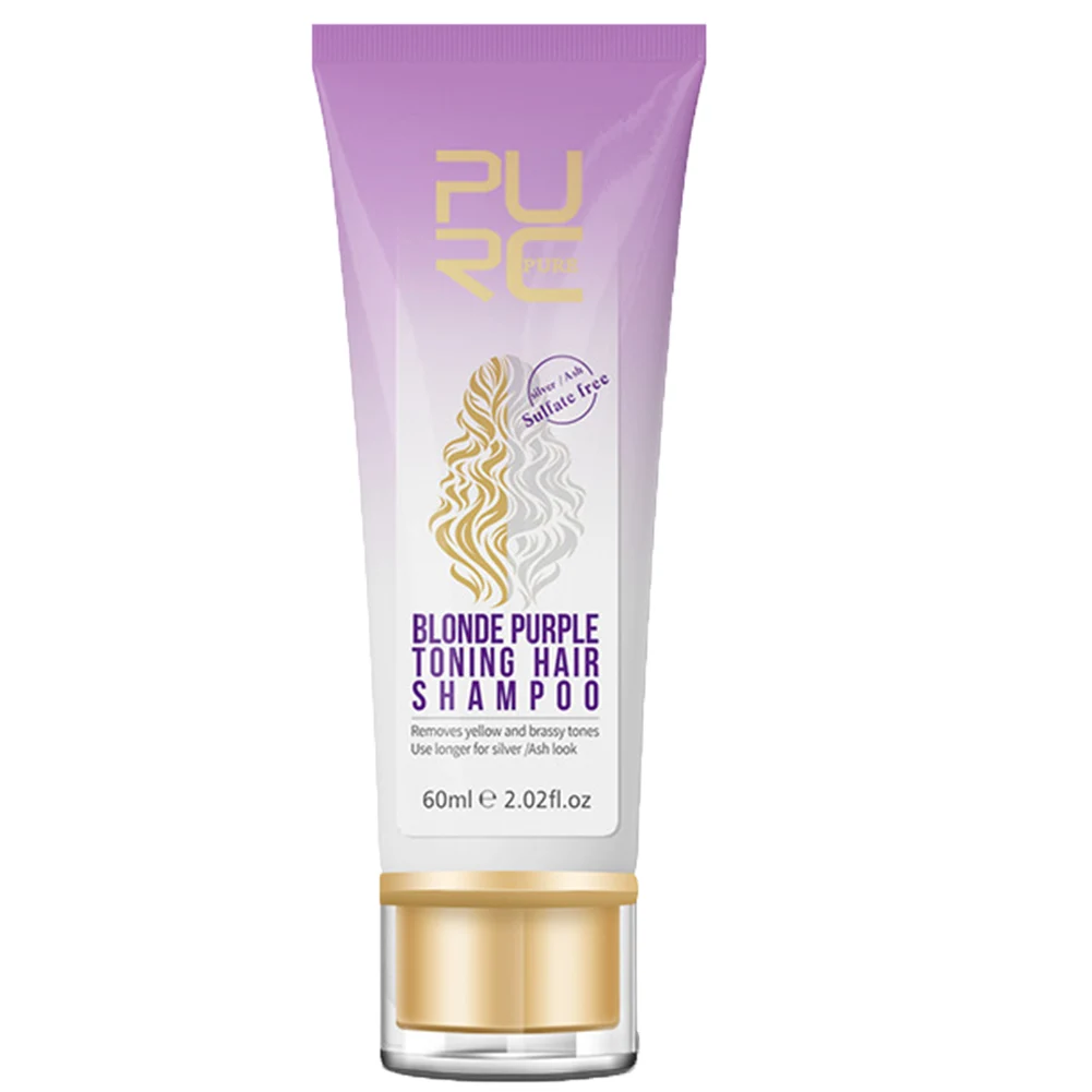 New 100ML Purple Hair Shampoo Removes yellow and brassy tones for silver Ash look Hairdressing Tools | Красота и здоровье