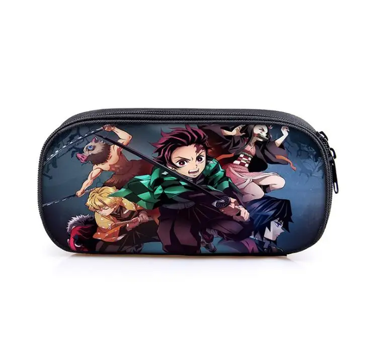 New Funny Anime Cartoon Peripheral Pencil Case Large Capacity Zipper Bag School Stationery Boy Girls Universal | Багаж и сумки
