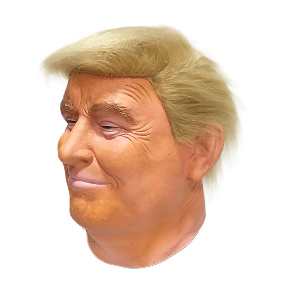 Маскарель Дональд Трамп маска рейв пурге костюм Косплей Латекс реалистичный