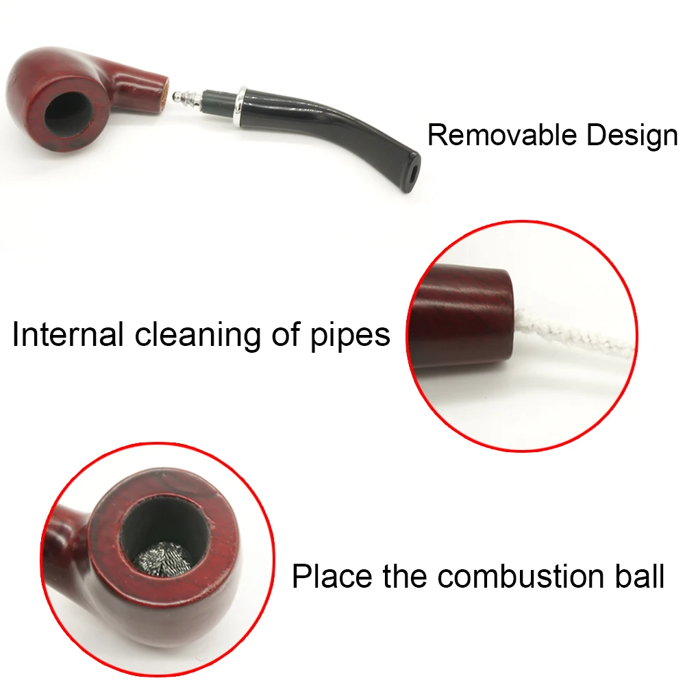 

10Set Pipe Tobacco With Smoke Toll Storage Case Box Men Gadget Smoking Herb Wood Pipes Cigarette Accessories Pipa Grinder