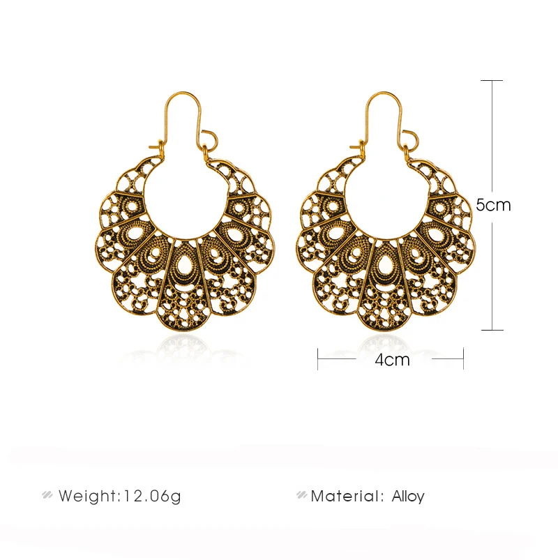 Новые Модные Серьги Hello Miss винтажные Резные Ажурные серьги с геометрическим