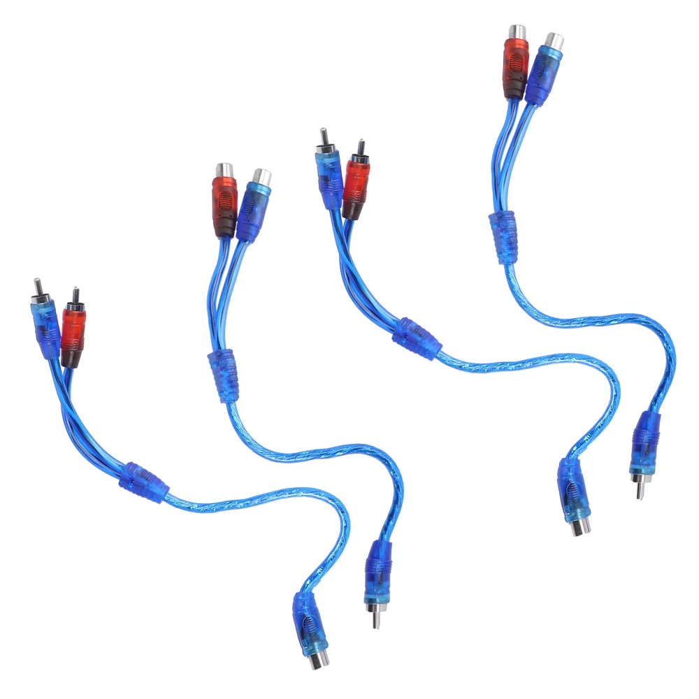 

4pcs Car Audio Cables Splitter Audio Cables Car Sound Audio Cables Audio Wires