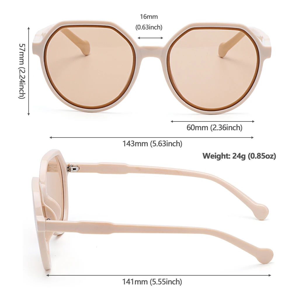 

2021 New Fashion Style All-match Trend Sunglasses Retro Round Frame Sunglasses Candy Color Big Frame Sun Glasses Eyewear UV400