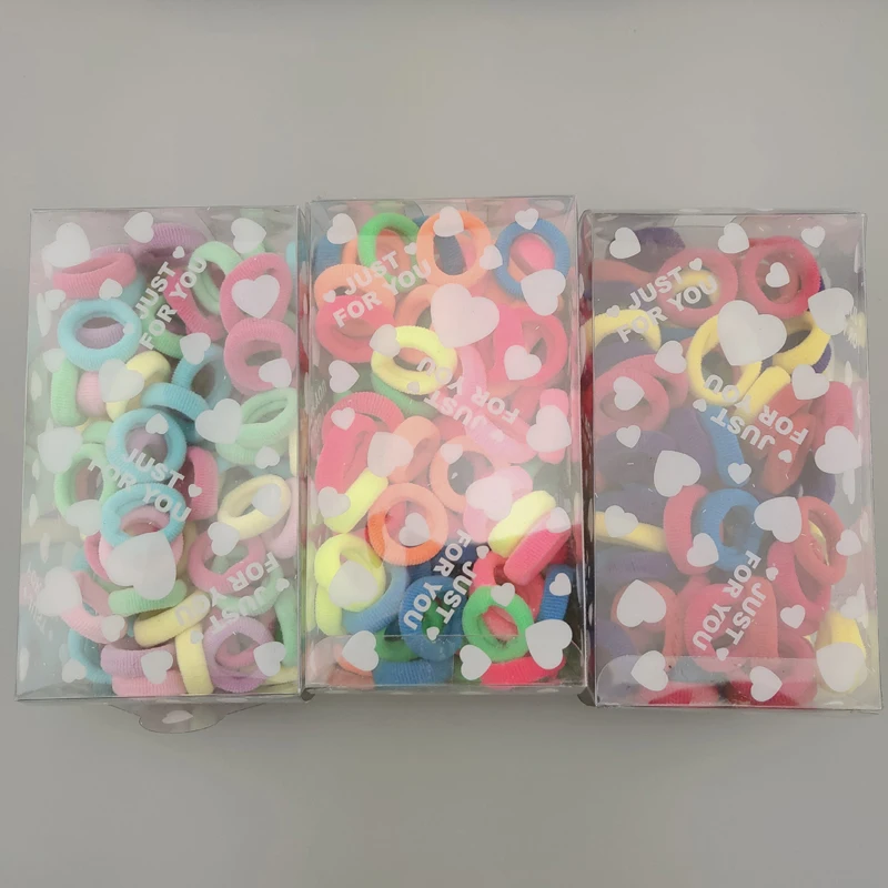 100 шт./упак. Карамельный цвет 3 см нейлон ленты для волос детей резинки обувь