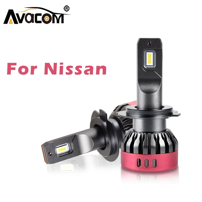 AVACOM 2 шт. H1 Автомобильная мини лампа Led H7 Hi/Lo 12V 6500K 12000Lm автомобильная для Nissan
