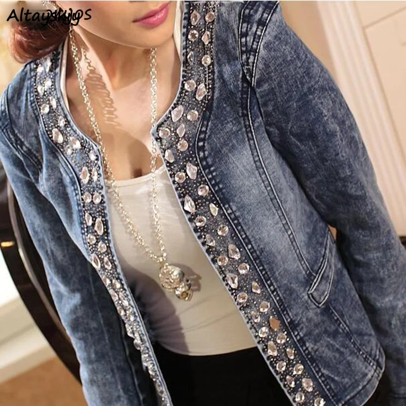 Куртка женская универсальная из денима классическое короткое пальто в стиле