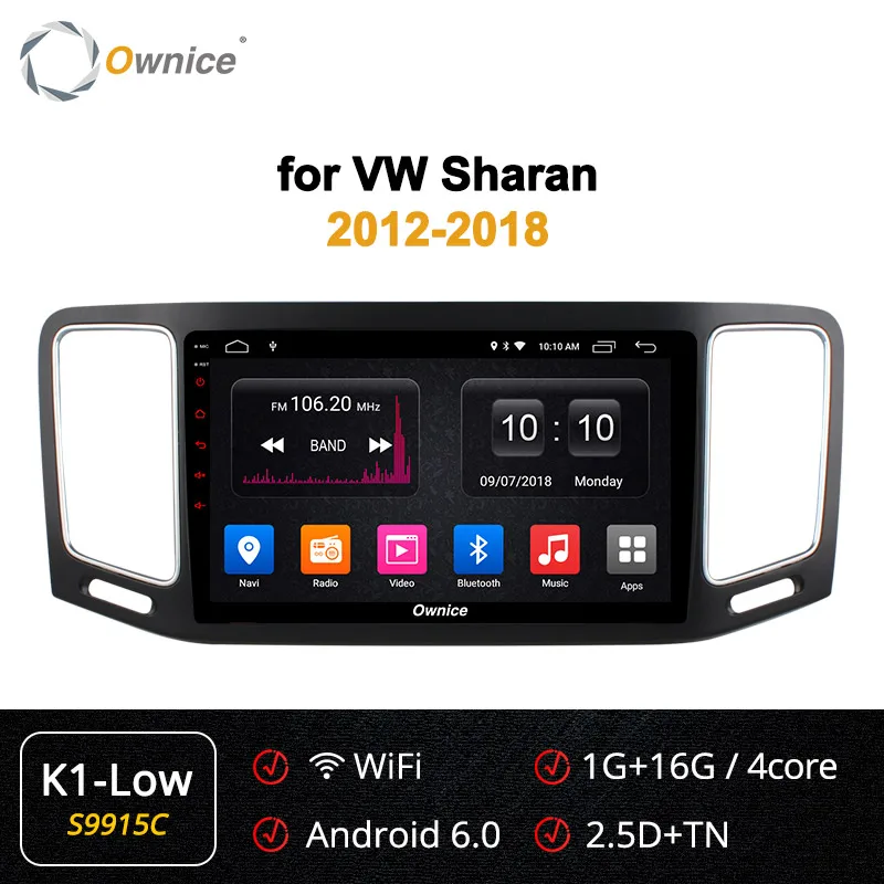 S9915 K1-Low Ownice K3 K5 K6 Android 8,1 Восьмиядерный для VW Volkswagen Sharan 2012- автомобильный Радио DVD 4G/64G Suppport 4G sim-карта DAB - Цвет: S9915 K1-Low