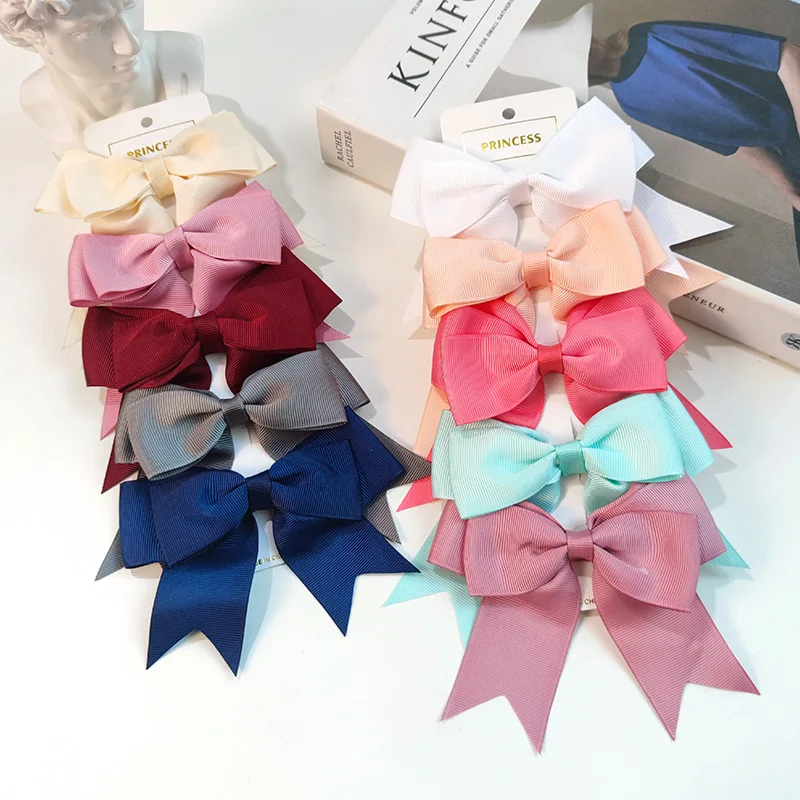 Modie популярный цветной Стиль Лента бант узел заколка для волос отличные зажимы
