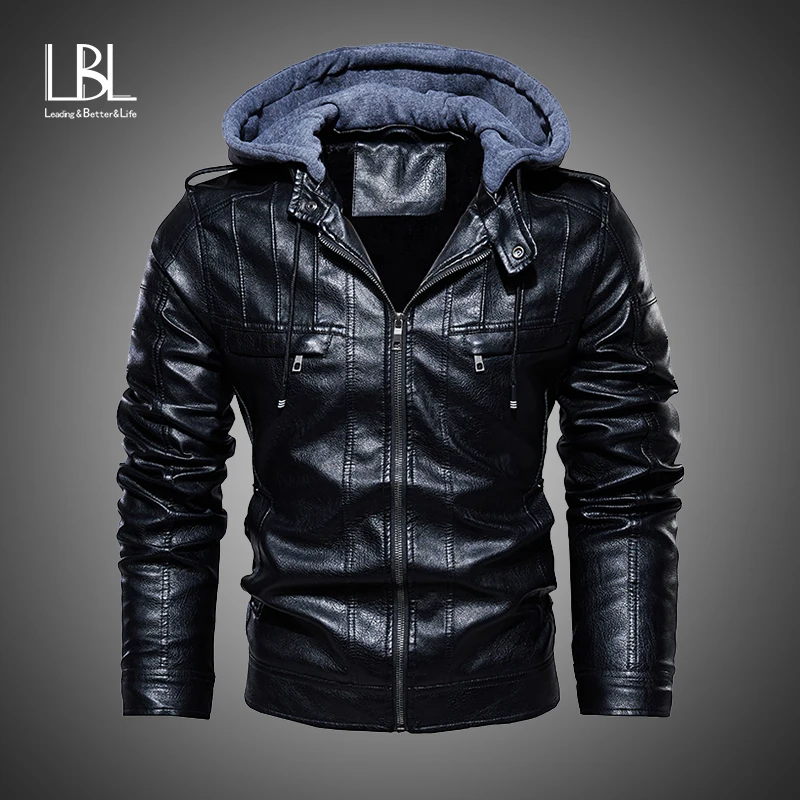 Мужские Куртки из искусственной кожи верхняя одежда кожаная байкерская куртка с