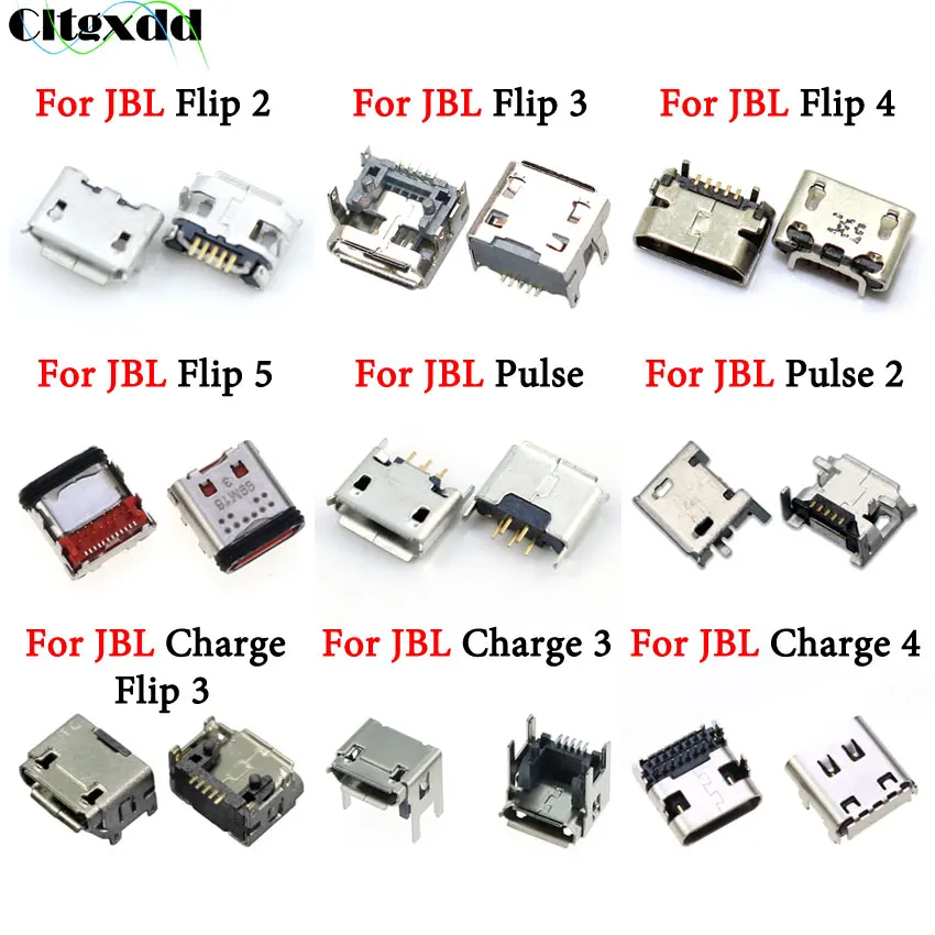 

10pcs/lot For JBL E3 Charge 3 4 Flip 5 4 3 2 Pulse 2 Bluetooth Speaker Micro USB Jack Charging Port Female Socket Connector