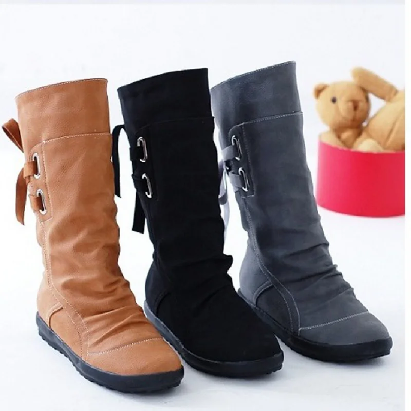 

2022 Explosion models large size women's shoes belt buckle in the tube boots after the strap flat Martin women's boots 40-43