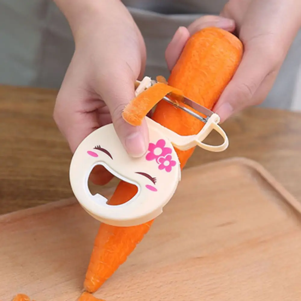 Симпатичные улыбающееся лицо Многофункциональные ножи для очистки фруктов и