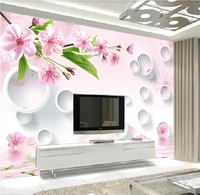 pearl flower gold leaf butterfly love flower romantic tv background wall custom wallpaper 8d waterproof wall covering