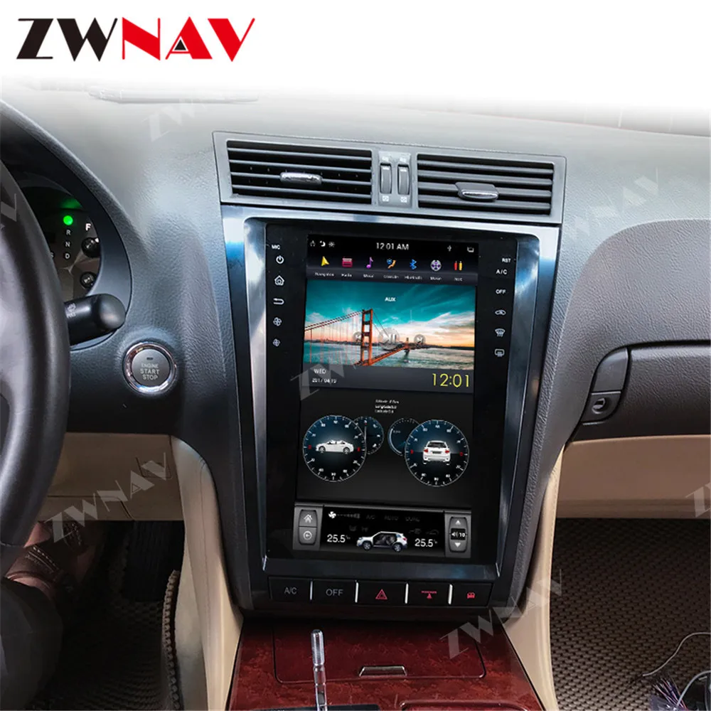 Android 10 экран Tesla для Lexus GS GS300 GS350 GS400 GS430 GS450h GS460 IPS Автомобильный GPS мультимедийный