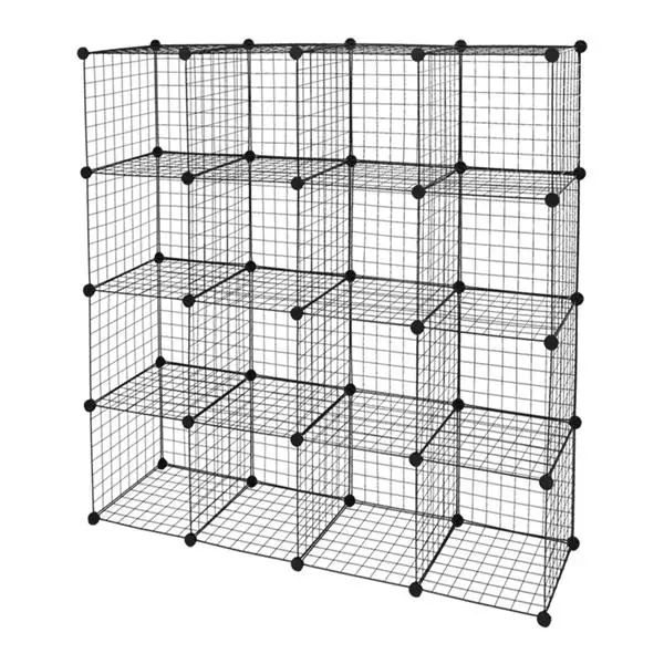 

Storage box storage box shelf wire storage box origami rack metal grid multi-function shelf unit modular storage box bookcase