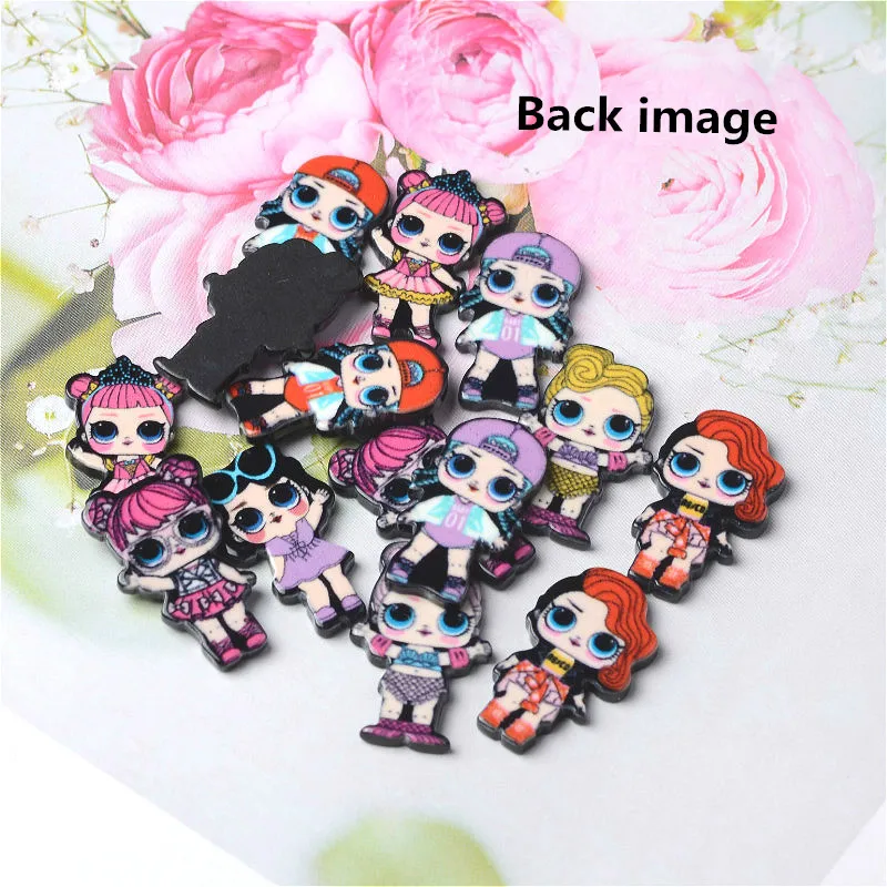 100 шт. милые заколки для волос из смолы принцесса мультфильм DIY детские повязки