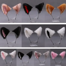 Kitty Cat Ears Headband Fox Tail Cat Claw Kawaii Lolita Maid Hair Hoop Halloween Cosplay Party Fancy Headwear  Women Cute Gift