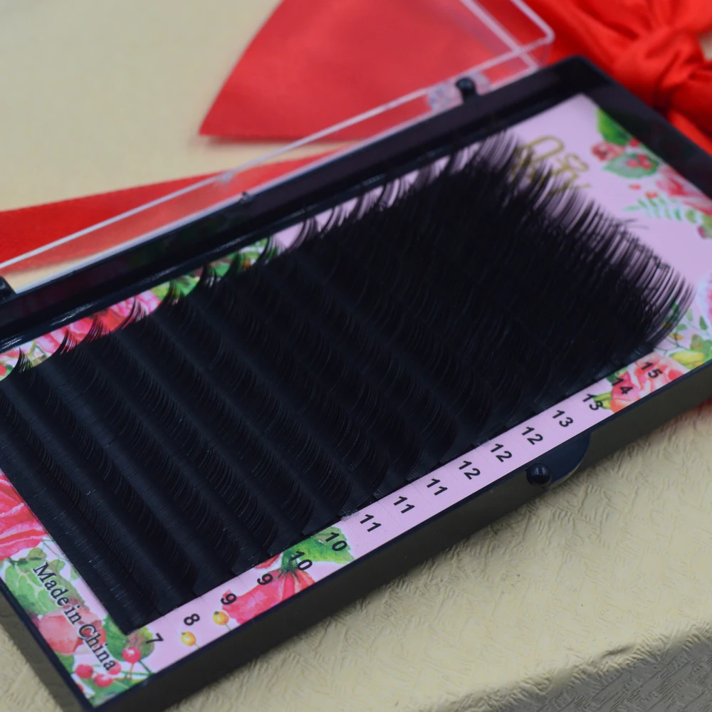 Накладные ресницы из искусственной норки отдельные для наращивания 16 рядов 7-15 мм