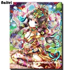 Алмазная живопись 5D сделай сам, вышивка, аниме, мультфильм, цветок, фея, Полная работа, современное настенное искусство, декор для комнаты девочки, вышивка крестиком, мозаика