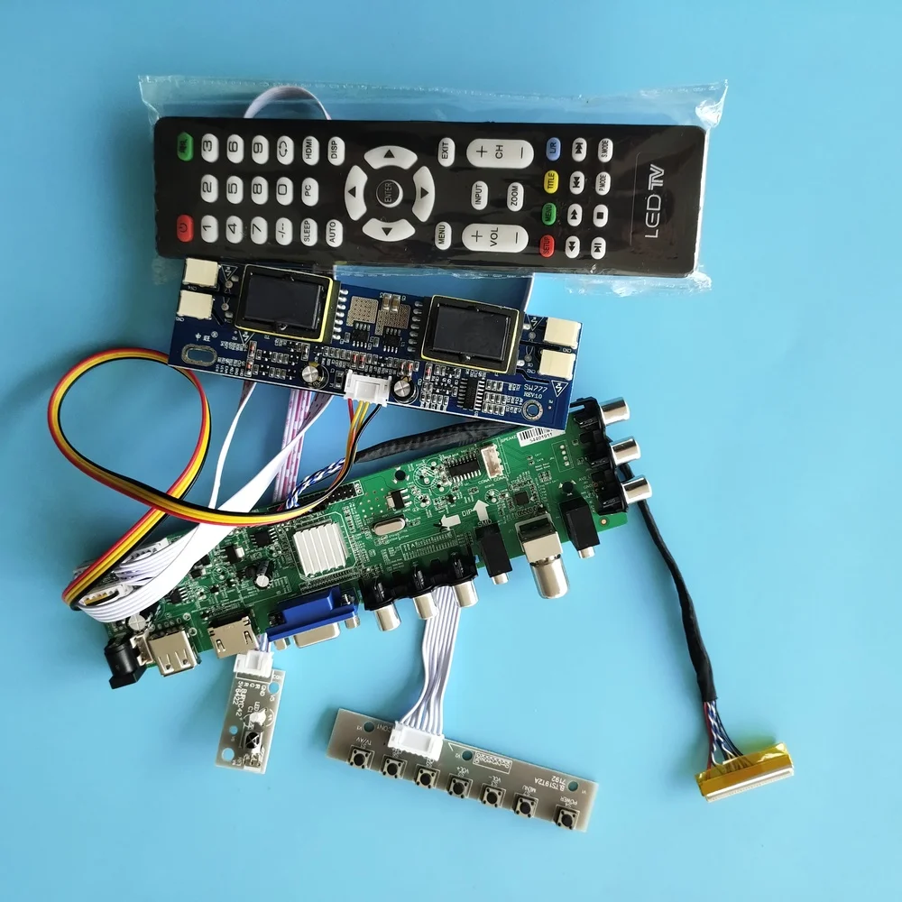 

Kit for M190A1-L0C/M190A1-L10 AV TV USB 4 CCFL 30pin Digital LCD Panel 1440X900 DVB-T HDMI VGA Controller board 19" remote