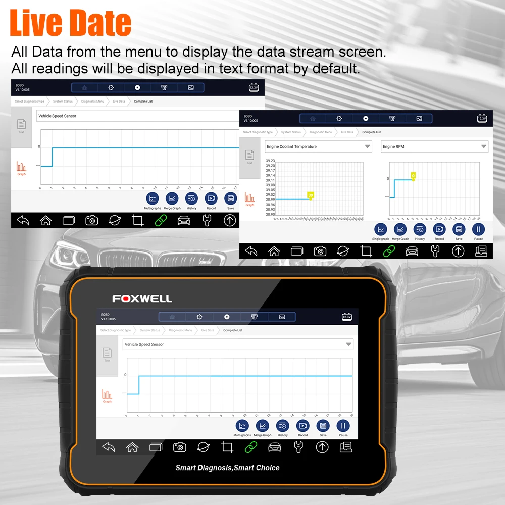 Автомобильный сканер Foxwell GT60 Plus с полной системой OBD2 привод и кодирование ABS
