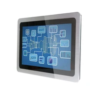embedded 15 6 touchscreen panel pc 3mm tempered glass wall mount rugged industrial computer with rs232