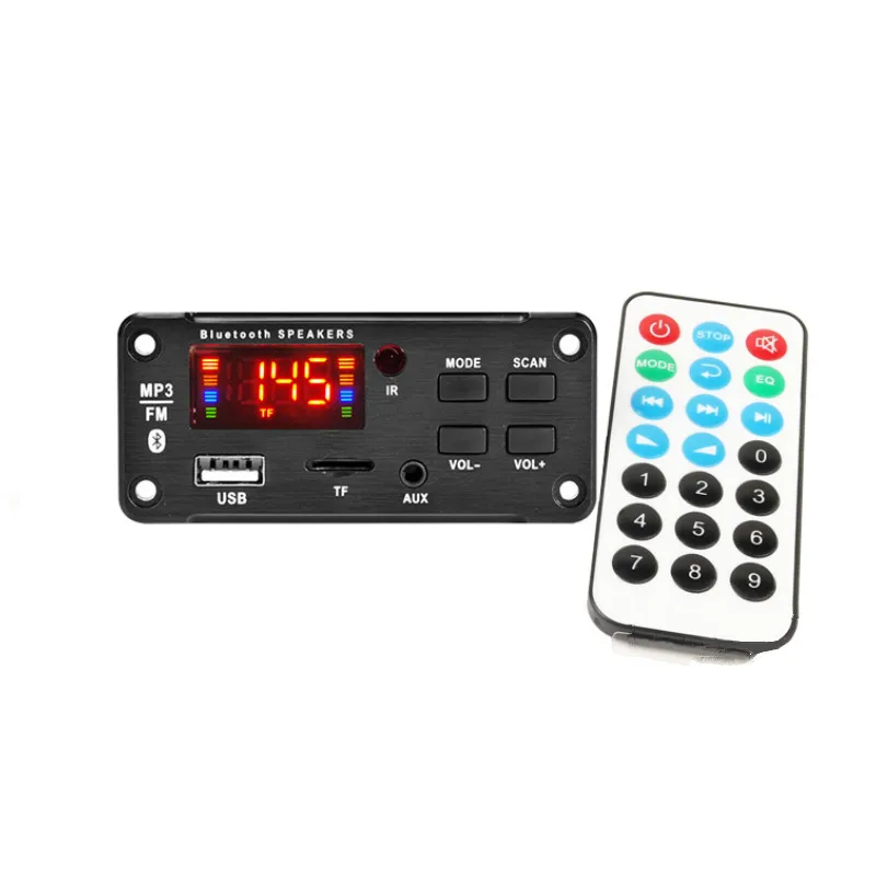 

SOTAMIA 12V Bluetooth 5.0 MP3 Decoder Board APE FLAC WAV MP3 Music Player Spectrum USB TF AUX FM Radio DIY Speaker Amplifiers