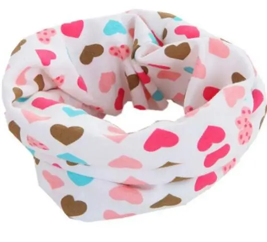 love scarf Треугольный хлопковый шарф, полотенце для малышей, осенне-зимняя шаль для девочки, детский шейный платок, детский шарф - Цвет: love scarf