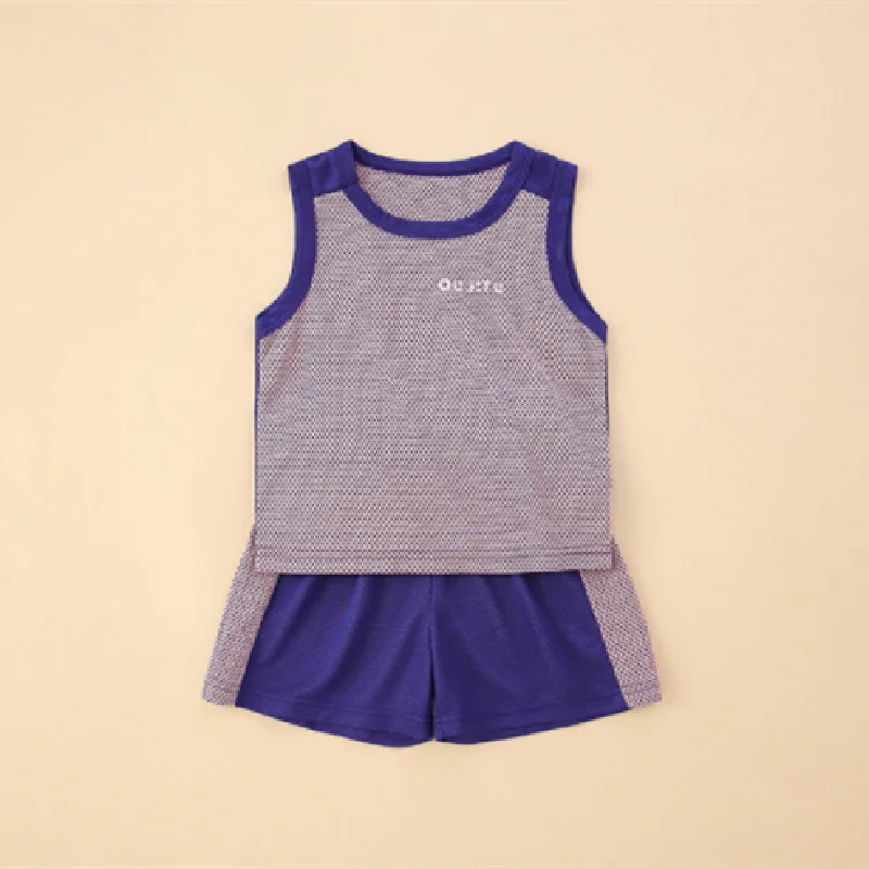 

2pcs Baby Vest + T-Shirt Shorts Sets Children's Sports Suits Kids Letters Boys Girls Sleeveless Summer Leisure Clothes