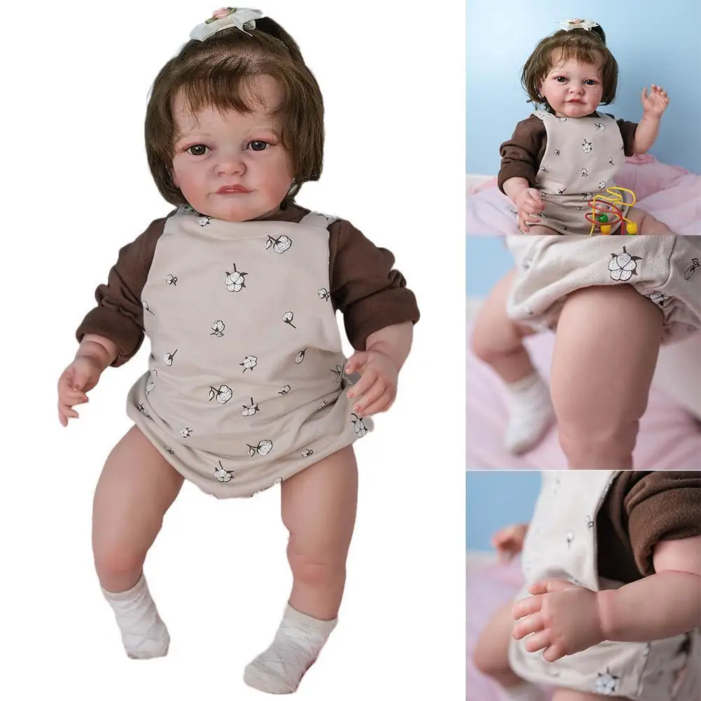 

60cm Finished Doll Picturesque Rebirth Doll Tobiah Hand-painted Doll with Genesis Paint High-quality 3d Multi-skin Toys