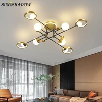 gold modern ceiling light home 68arms nordic led ceiling lamp for living room bedroom dining room lamp indoor decorate fixture
