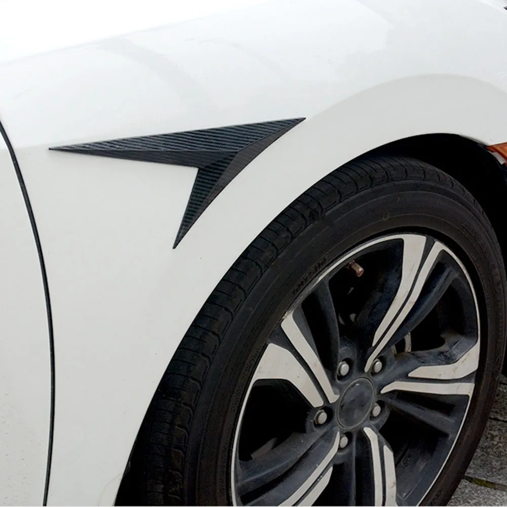 

Боковое крыло автомобиля, вентиляционное отверстие, крыло, обшивка, наклейка из АБС-пластика для Honda Civic 2016, 2017, 2018, 2019, 2020, глянцевый черный