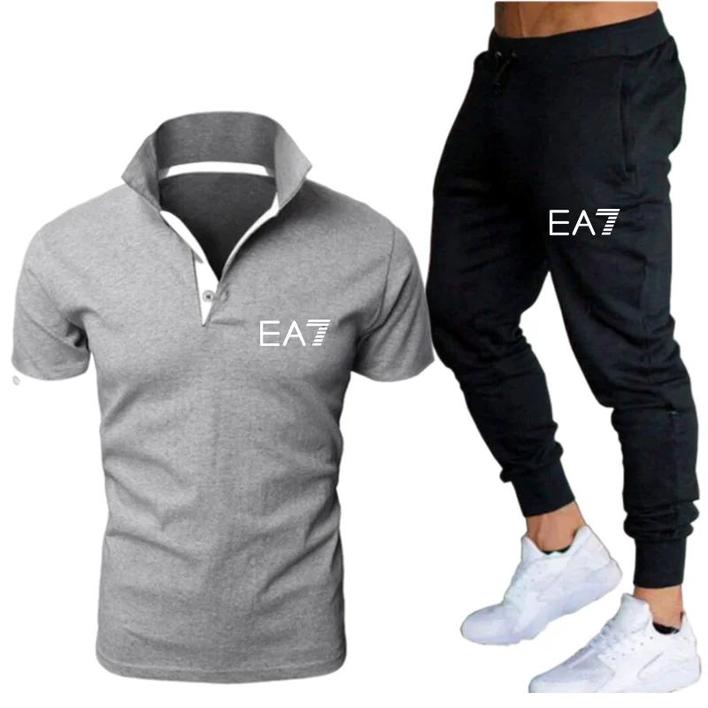 

New Fashion Sports Polo Suit Summer Short Sleeve Polo Shirt Suit Men's Business Polo Shirt Quick-drying Breathable Sweatshirt