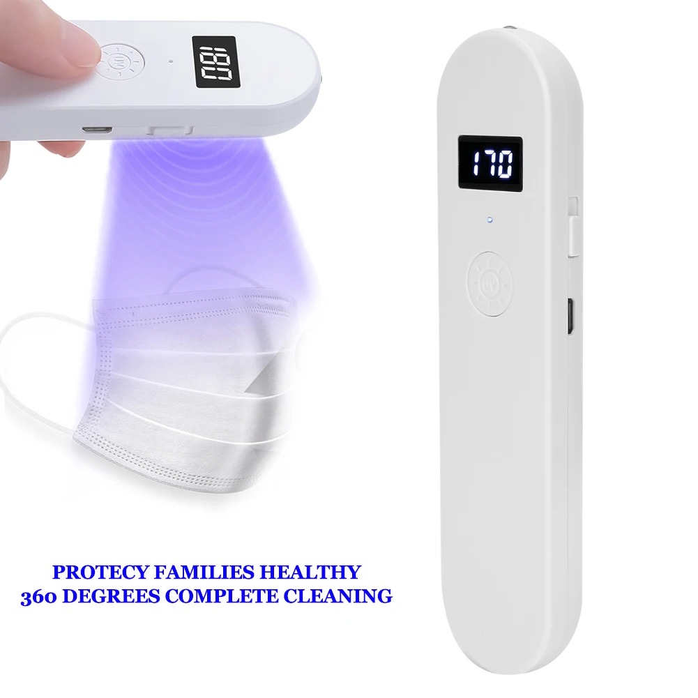 

UV LED Cleaning Light USB Rechargeable Handheld Ultraviolet Cleaning Light For Infant Clothing Remove Mites Strong Sterilization