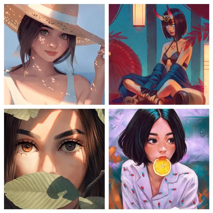 Ретро-постер WTQ красивая девушка иллюстрация холст живопись аниме постеры