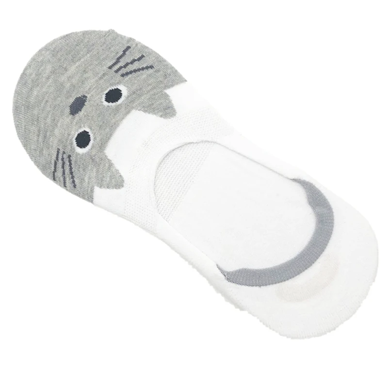 Gray Totoro Милые девушки забавные мультипликационные животные хвост Медвежонок собака, кошка, кролик Носки щенок котенок кошка кролик Копилка ботильоны Носки новинка подарок - Цвет: Gray Totoro