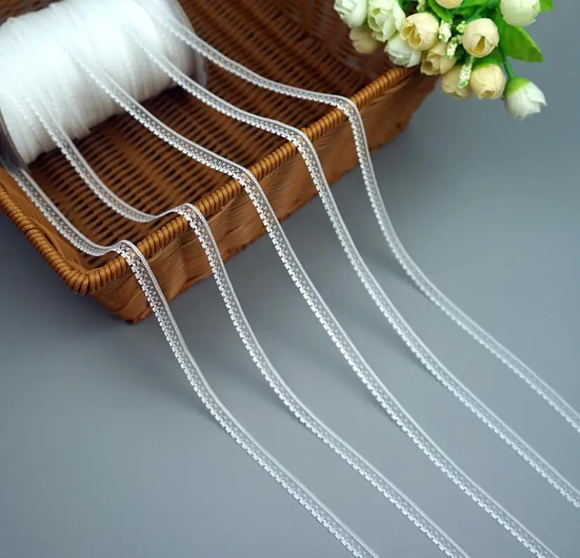 20 м/лот тонкие милые черного и белого цветов с декоративной шнуровкой отделкой